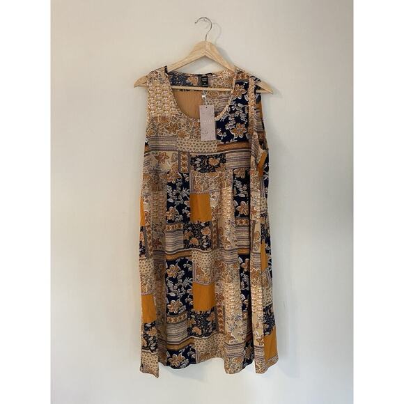 NWT Emery Rose Patchwork Lightweight Tank Dress Women's XL Vacation Beach Boho - Picture 2 of 10
